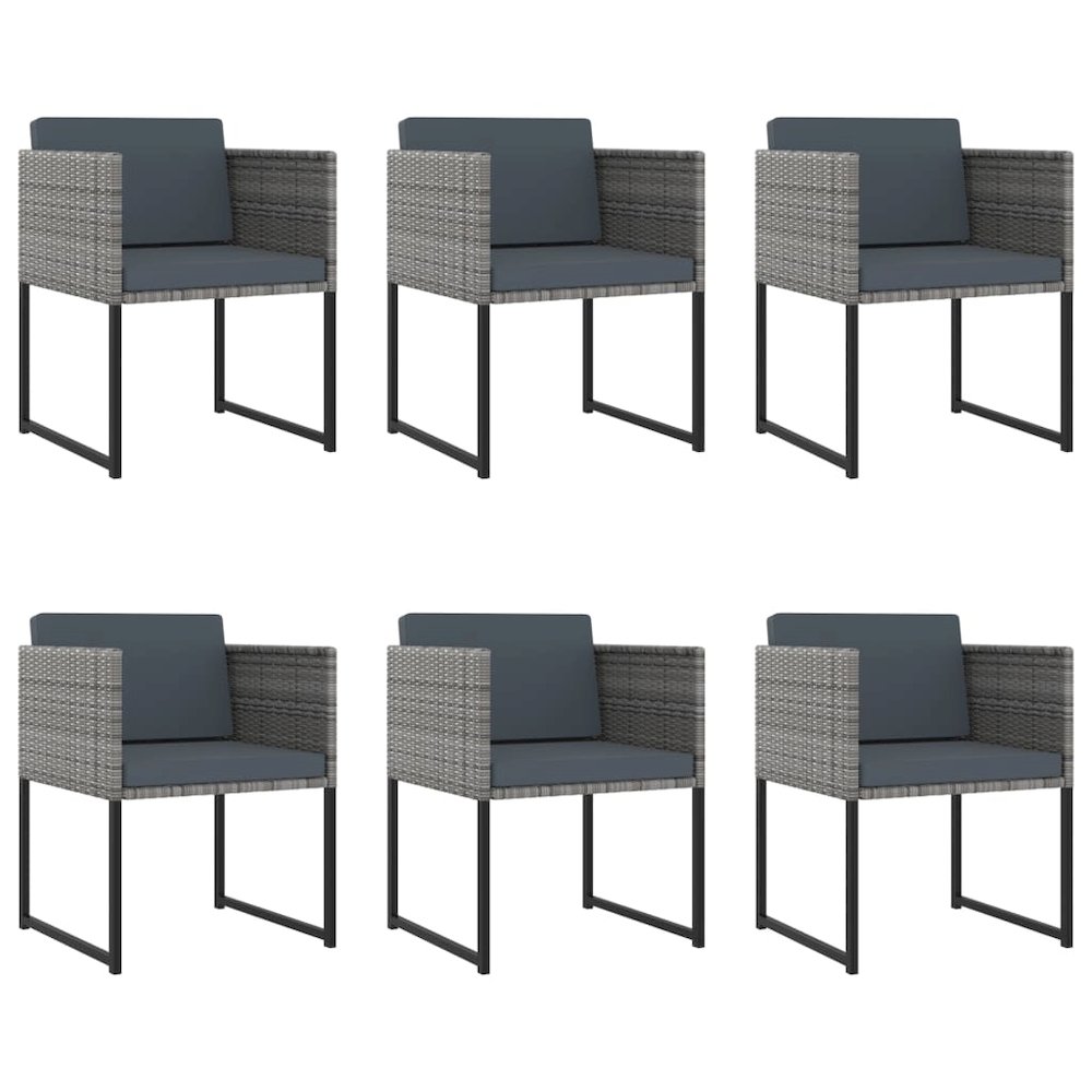 Garden Dining Set Grey Poly Rattan, Tempered Glass, Steel 10-Person. Picture 2