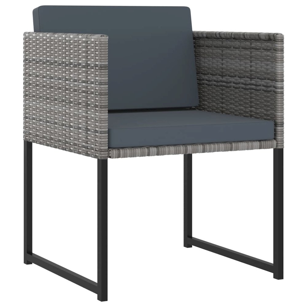 Garden Dining Set Grey Poly Rattan, Tempered Glass, Steel 10-Person. Picture 3