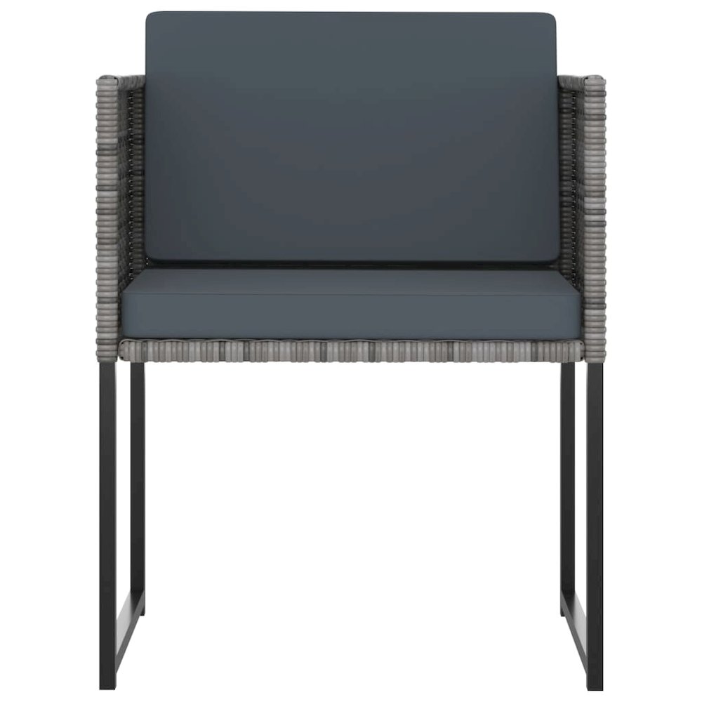 Garden Dining Set Grey Poly Rattan, Tempered Glass, Steel 10-Person. Picture 4