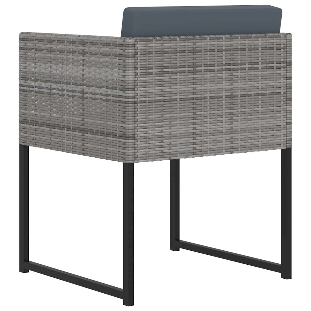 Garden Dining Set Grey Poly Rattan, Tempered Glass, Steel 10-Person. Picture 5