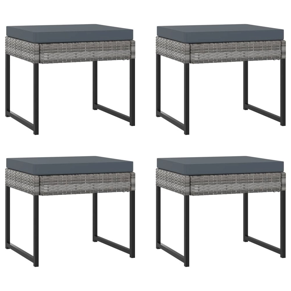 Garden Dining Set Grey Poly Rattan, Tempered Glass, Steel 10-Person. Picture 6