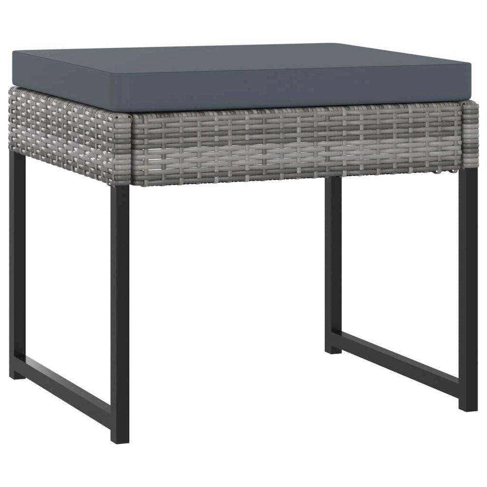 Garden Dining Set Grey Poly Rattan, Tempered Glass, Steel 10-Person. Picture 7