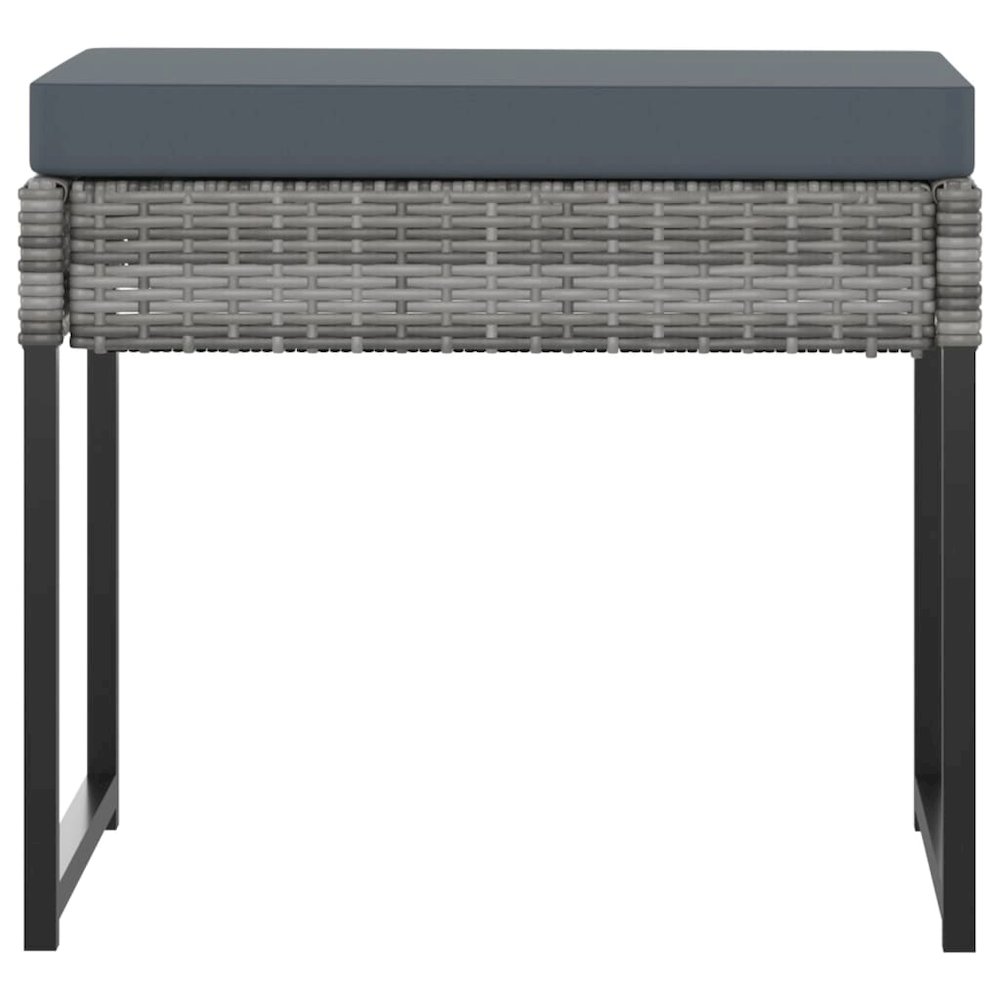 Garden Dining Set Grey Poly Rattan, Tempered Glass, Steel 10-Person. Picture 8