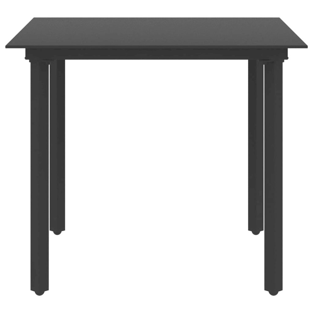 Garden Table Black Powder-coated steel, glass Medium Durable. Picture 2