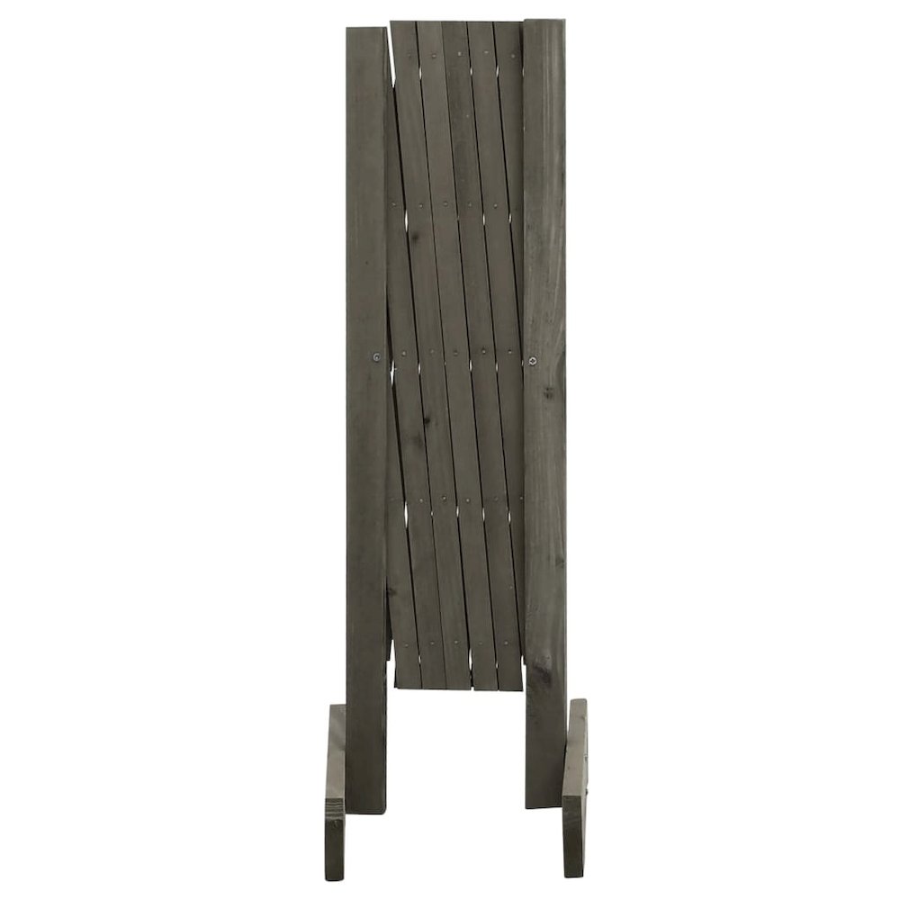 vidaXL Garden Trellis Fence Gray 47.2"x23.6" Solid Firwood, 314823. Picture 3
