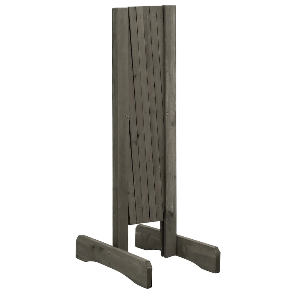 vidaXL Garden Trellis Fence Gray 47.2"x23.6" Solid Firwood, 314823. Picture 4