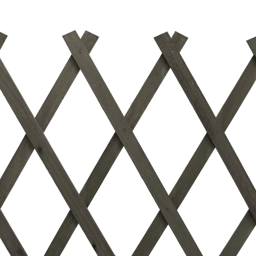 vidaXL Garden Trellis Fence Gray 47.2"x23.6" Solid Firwood, 314823. Picture 6