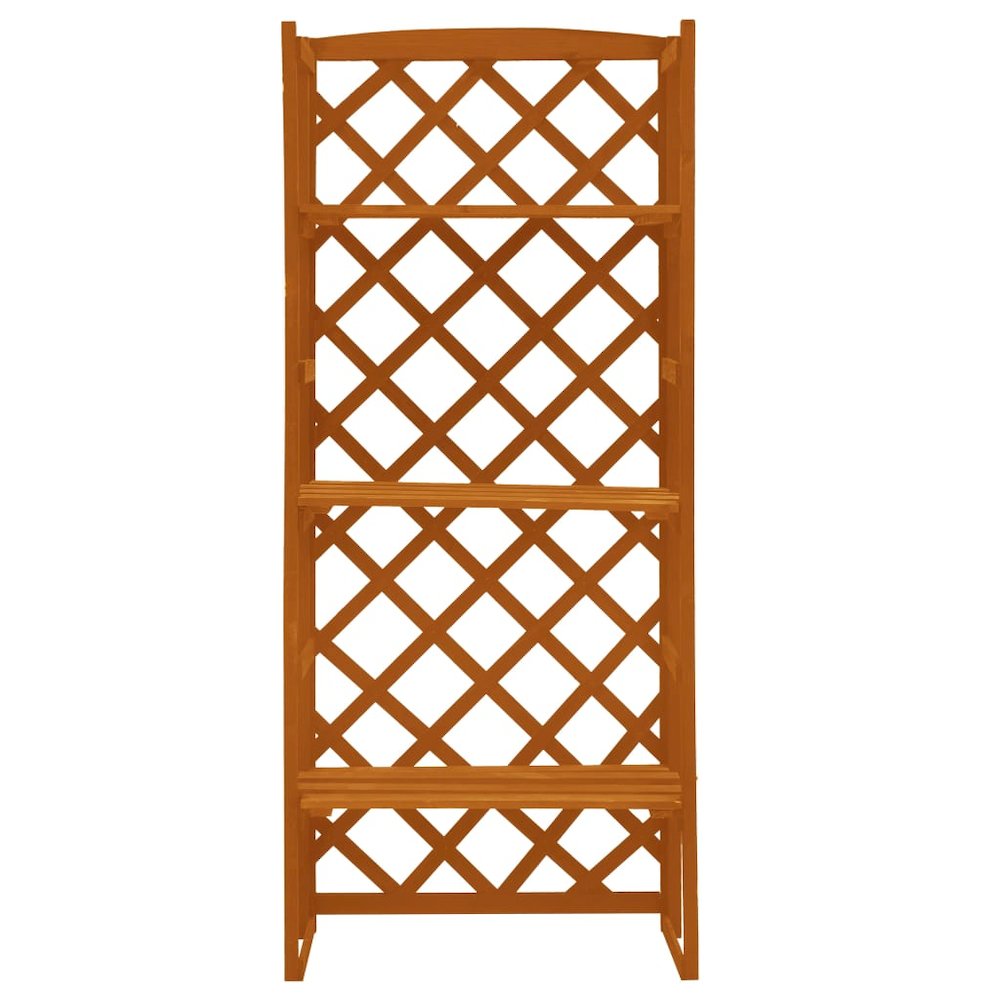 Planter Orange Solid firwood 4.6 ft tall Planter Rectangular. Picture 2