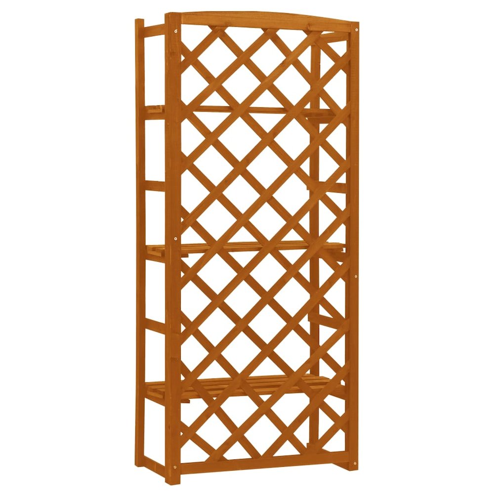 Planter Orange Solid firwood 4.6 ft tall Planter Rectangular. Picture 4