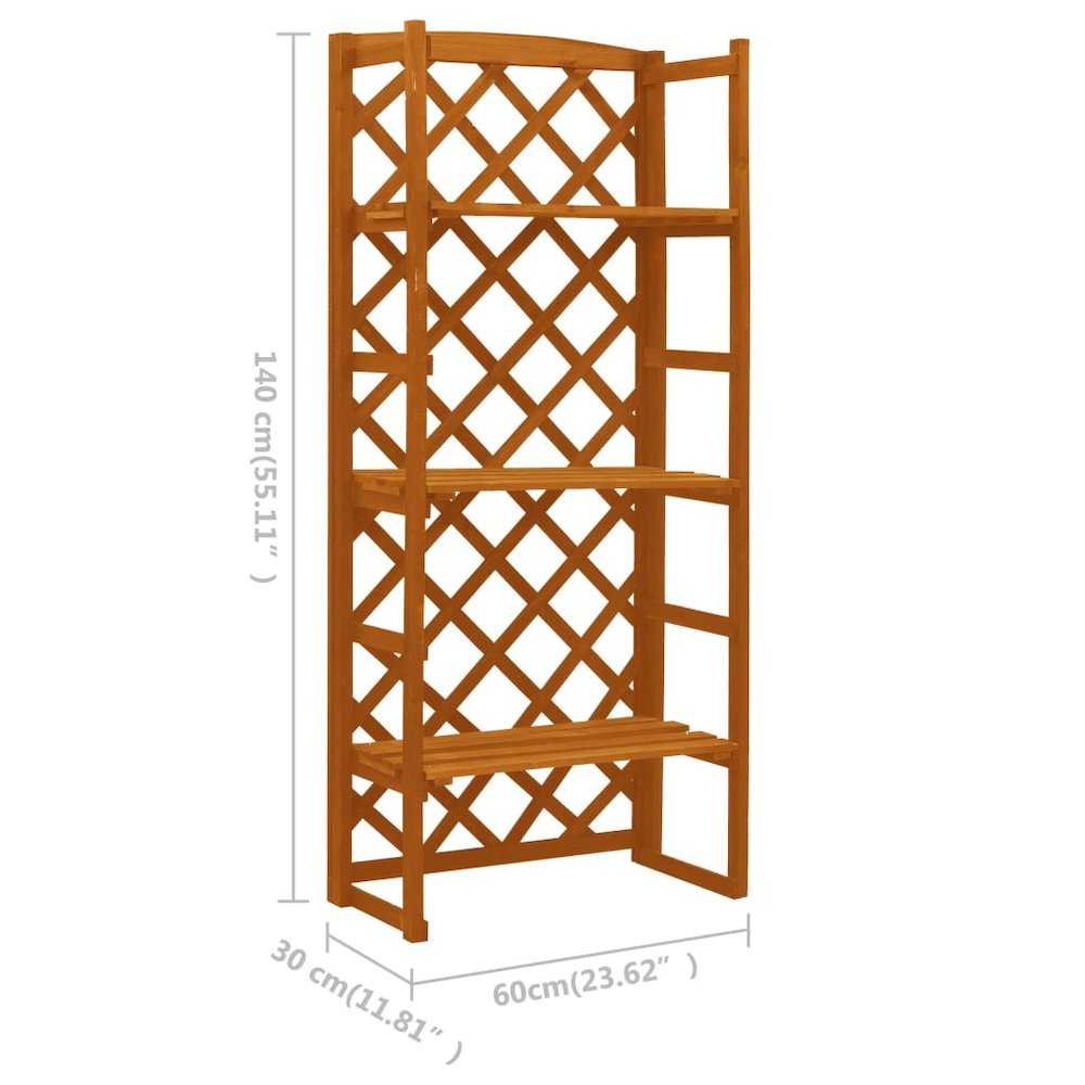 Planter Orange Solid firwood 4.6 ft tall Planter Rectangular. Picture 6