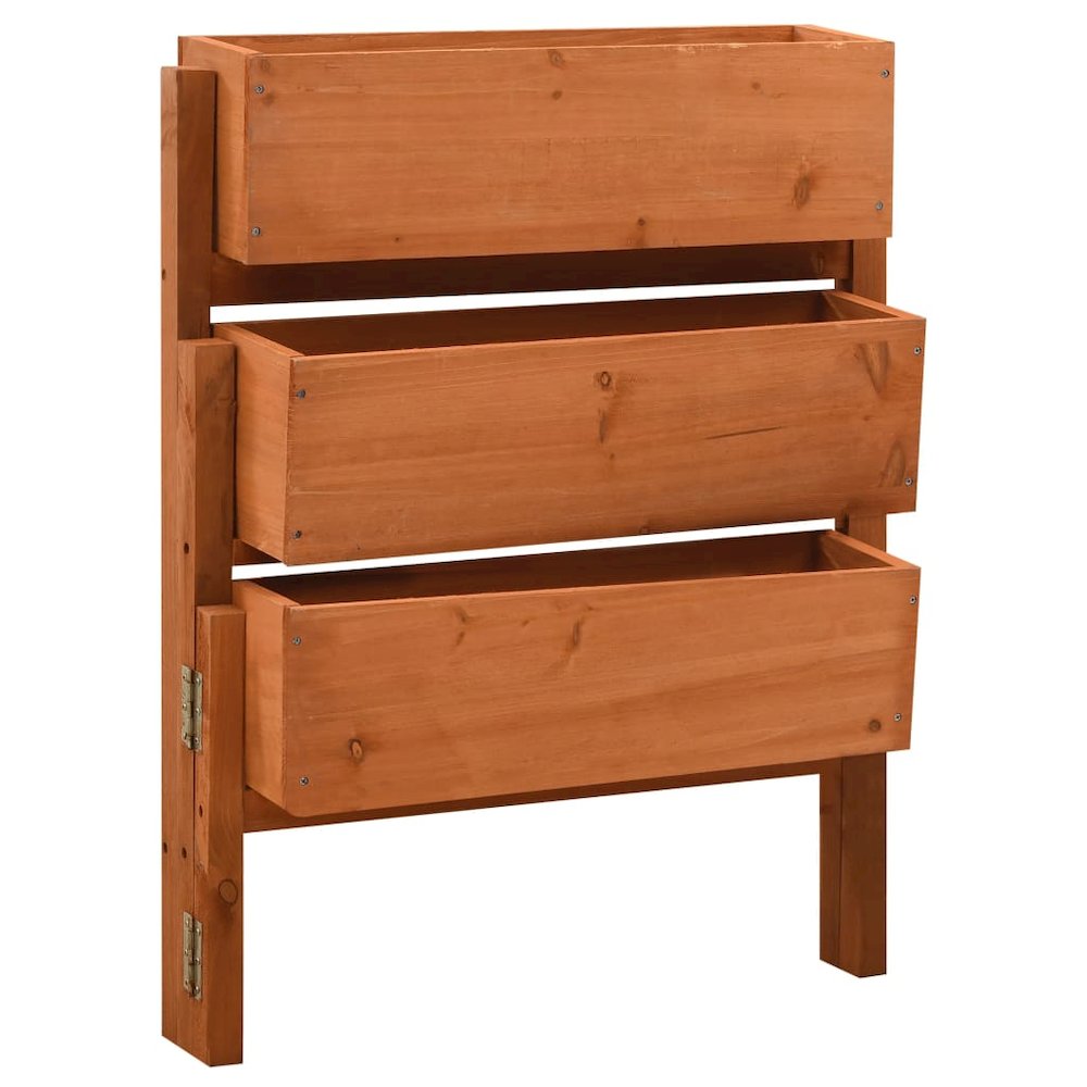 Planter Orange Solid Firwood Medium Foldable Planter. Picture 1