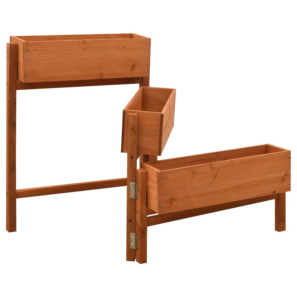 Planter Orange Solid Firwood Medium Foldable Planter. Picture 2