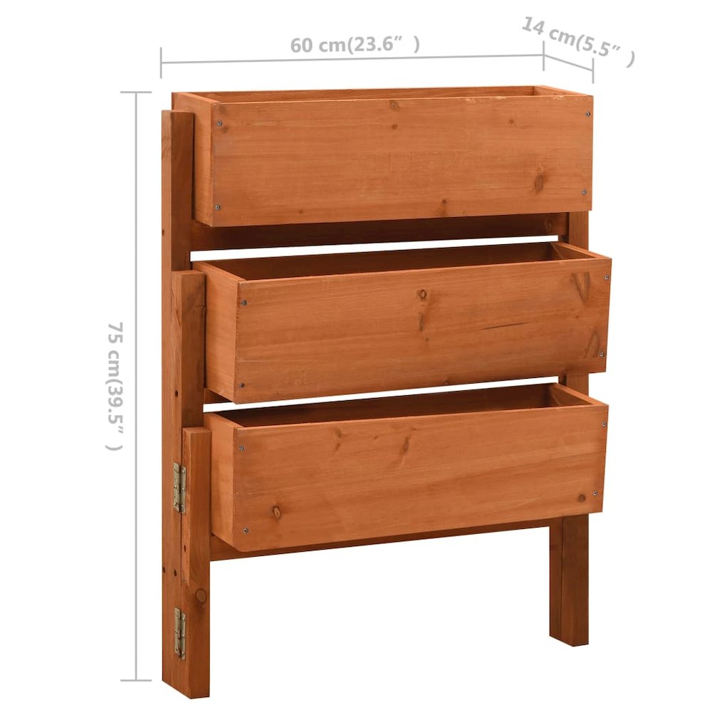 Planter Orange Solid Firwood Medium Foldable Planter. Picture 5