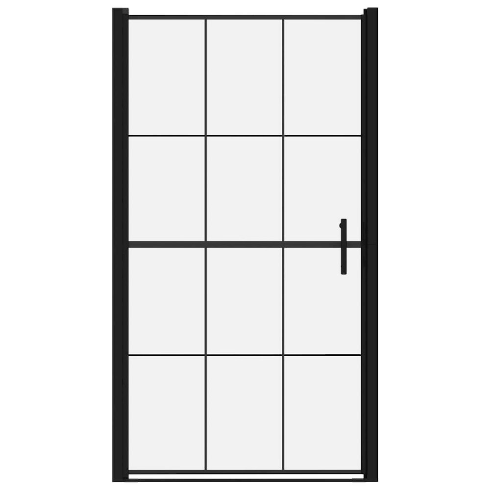 Shower Door Tempered Glass 39.4"x70.1" Black. Picture 3