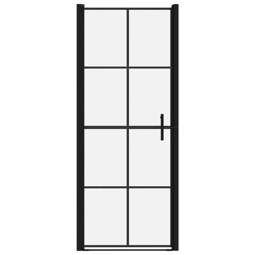 Shower Door Tempered Glass 35.8"x76.8" Black. Picture 3