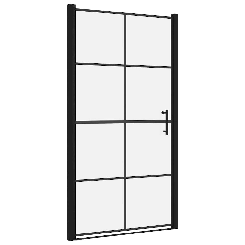 Shower Doors Tempered Glass 39.4"x70.1" Black. Picture 2