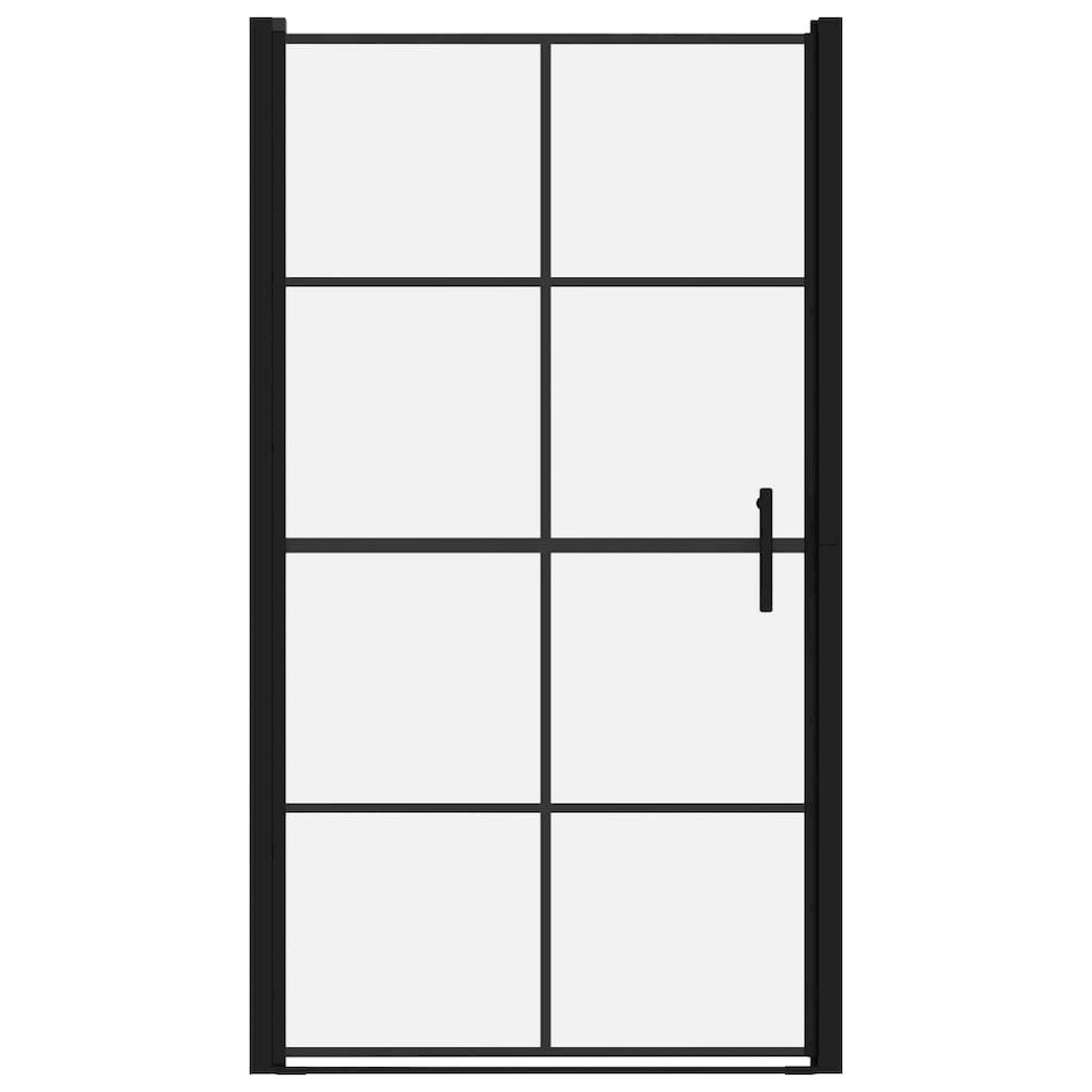 Shower Doors Tempered Glass 39.4"x70.1" Black. Picture 3