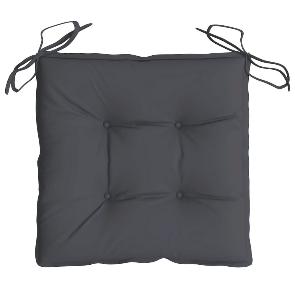 Chair Cushion Set of 4 Anthracite Oxford fabric (100% polyester). Picture 5