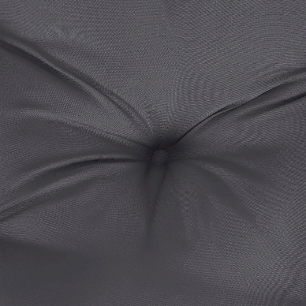 Chair Cushion Set of 4 Anthracite Oxford fabric (100% polyester). Picture 7