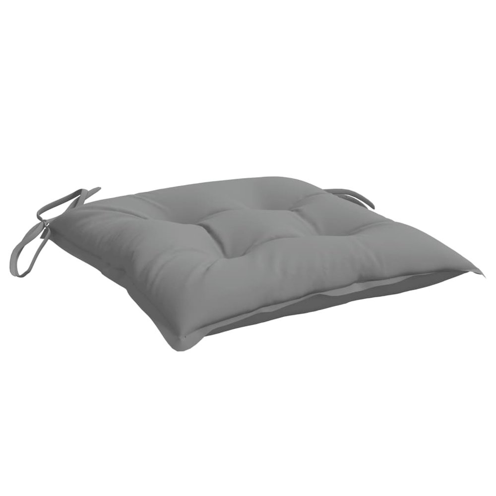 Chair Cushion Set of 4 Grey Oxford fabric (100% polyester). Picture 5