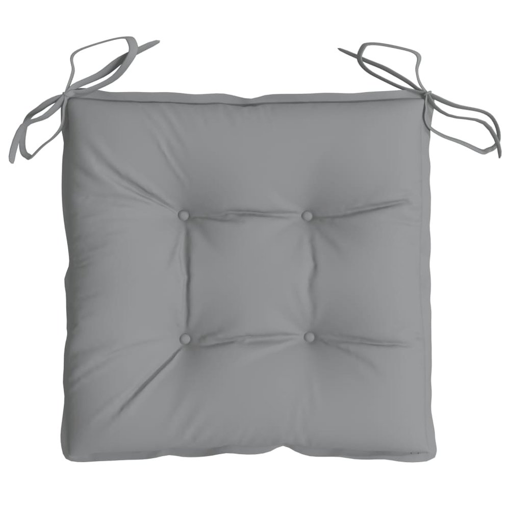 Chair Cushion Set of 4 Grey Oxford fabric (100% polyester). Picture 6