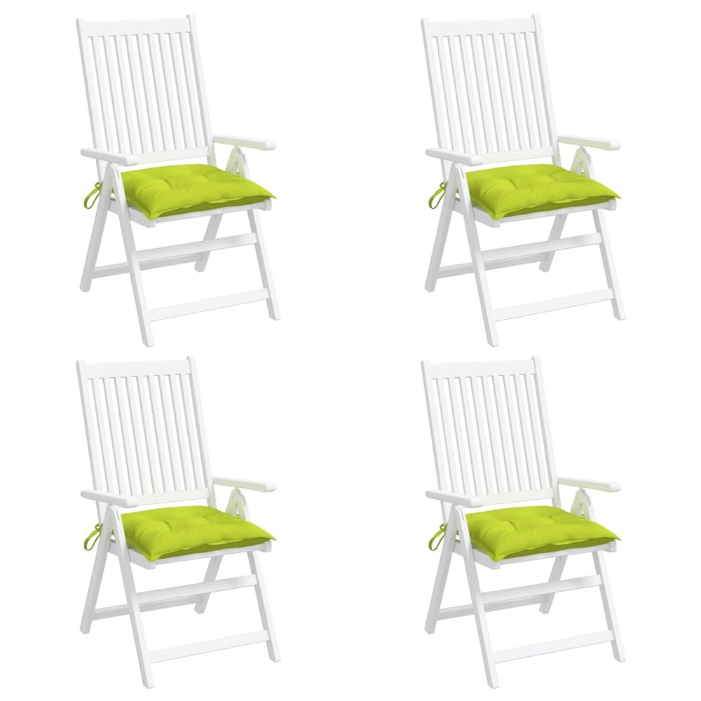 Chair Cushion Set of 6 Bright green Oxford fabric (100% polyester). Picture 3