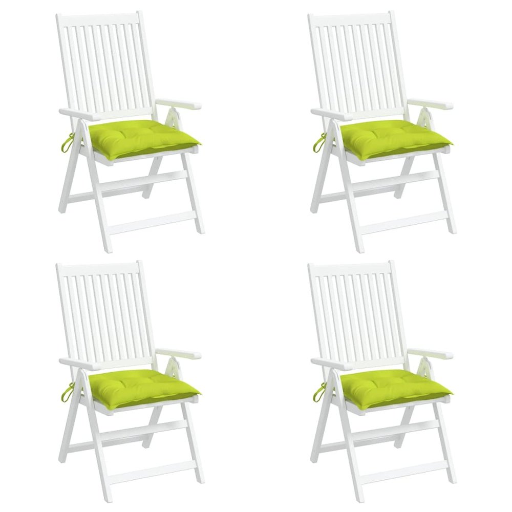 Chair Cushion Set of 6 Bright green Oxford fabric (100% polyester). Picture 4
