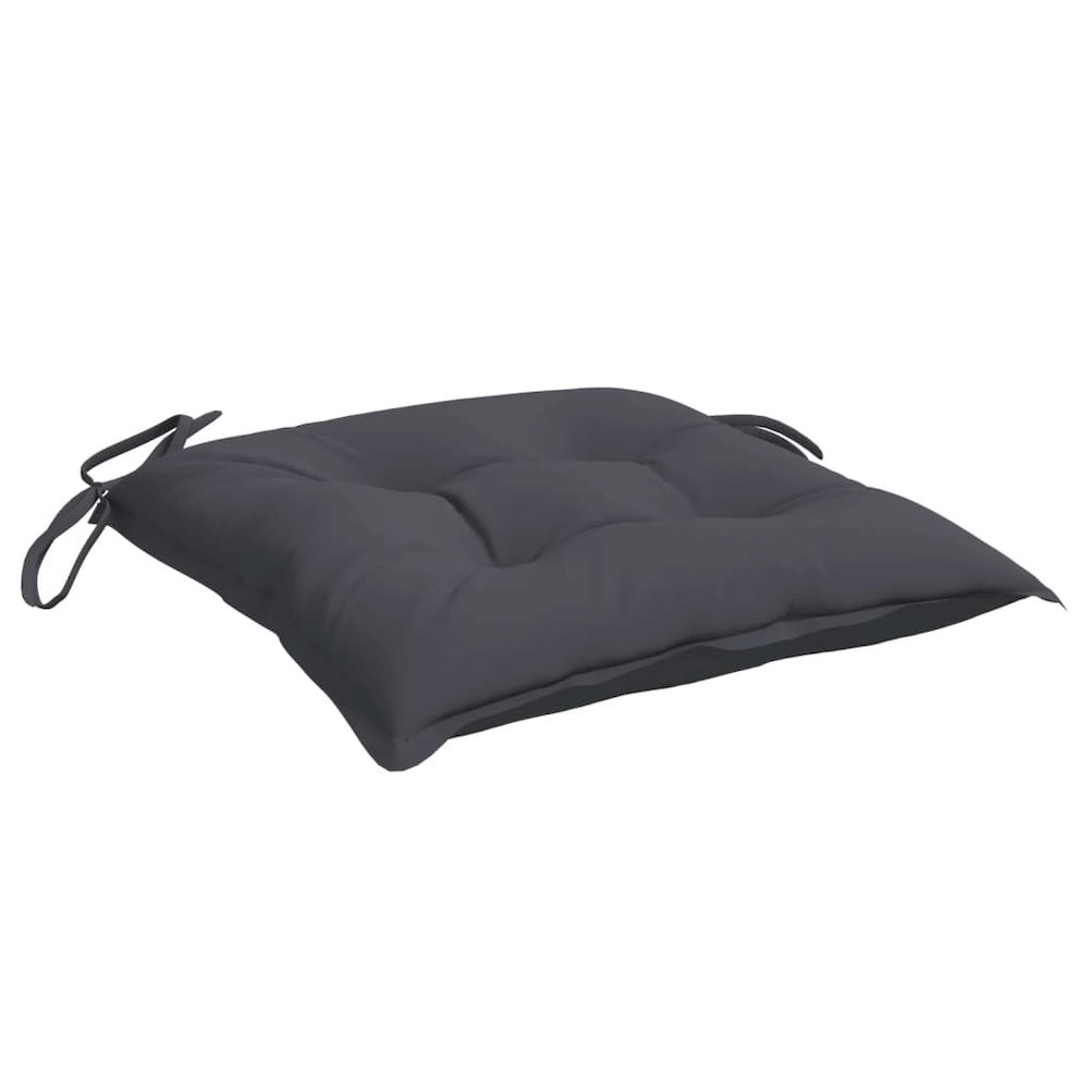 Chair Cushion Set of 2 Anthracite Oxford fabric (100% polyester). Picture 5