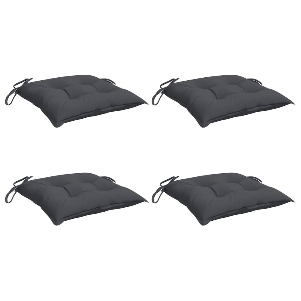 Chair Cushion Set of 4 Charcoal. Picture 3