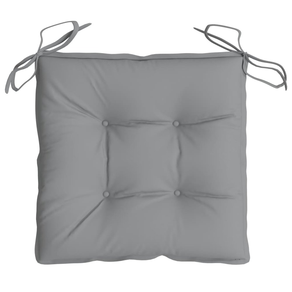 Chair Cushion Set of 2 Grey Oxford fabric (100% polyester). Picture 6