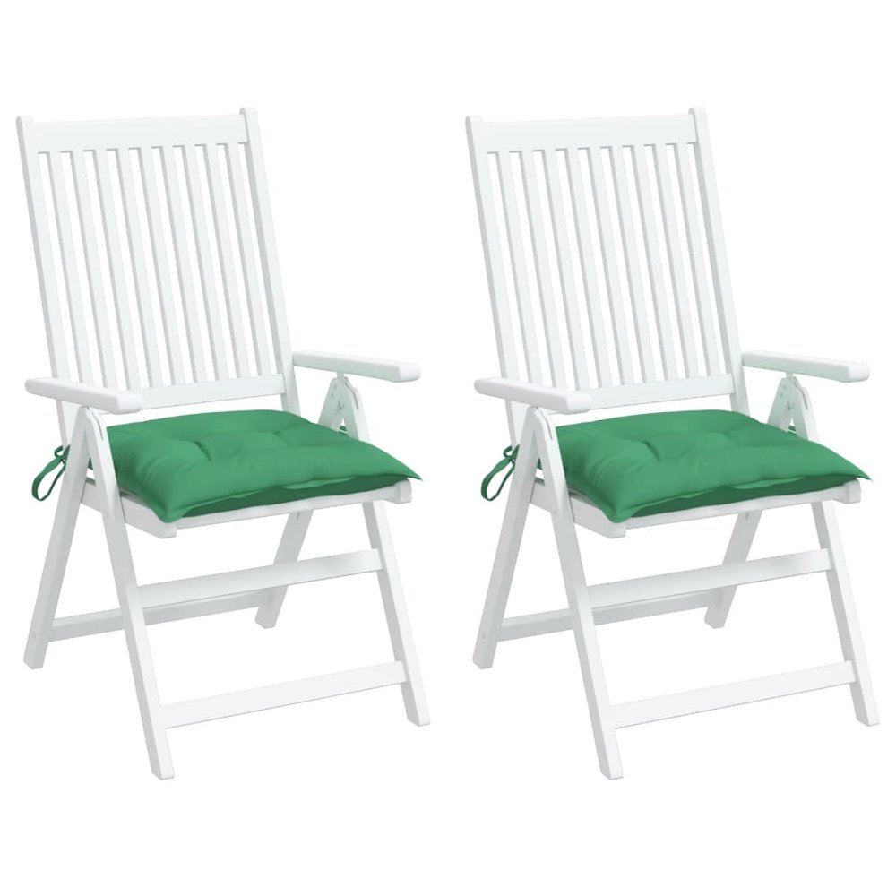 Chair Cushion Set of 2 Green Oxford fabric (100% polyester). Picture 4