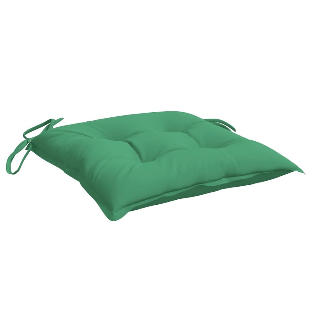 Chair Cushion Set of 2 Green Oxford fabric (100% polyester). Picture 5