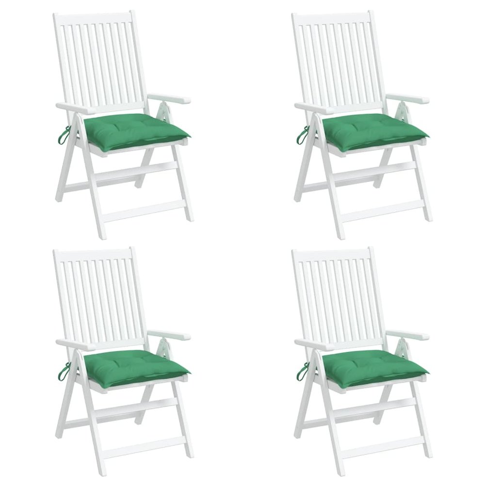 Chair Cushion Set of 4 Green. Picture 4