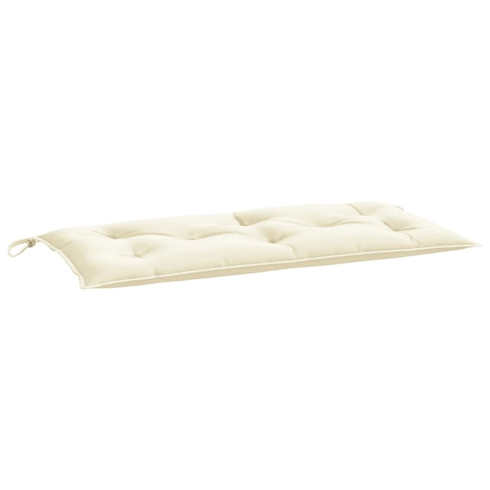 Garden Bench Cushion Cream White Oxford fabric (100% polyester). Picture 2