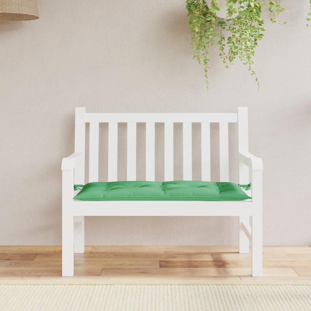 Garden Bench Cushion Green Oxford fabric (100% polyester). Picture 1