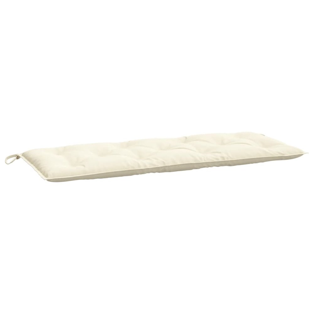 Garden Bench Cushion Cream White Oxford fabric (100% polyester). Picture 2