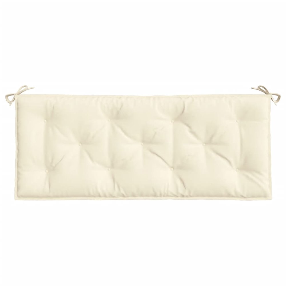 Garden Bench Cushion Cream White Oxford fabric (100% polyester). Picture 4
