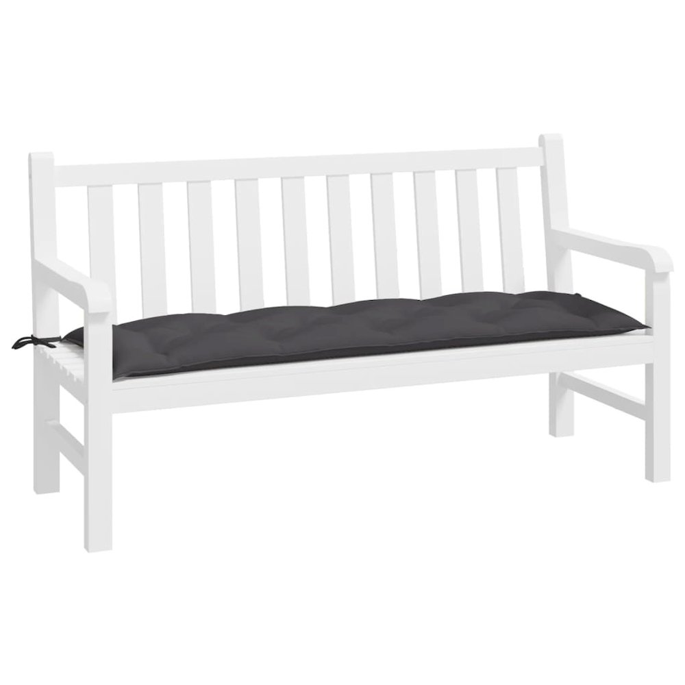 Garden Bench Cushion Anthracite Oxford fabric (100% polyester). Picture 3