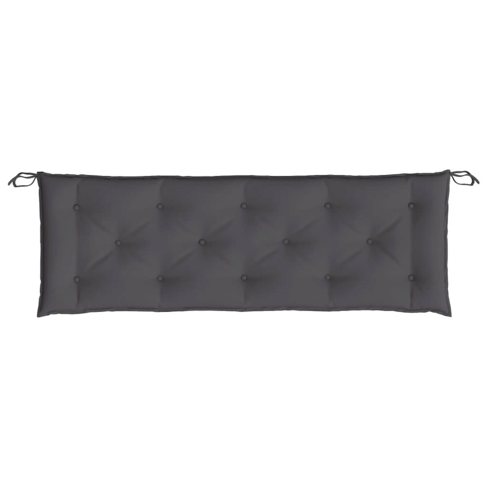 Garden Bench Cushion Anthracite Oxford fabric (100% polyester). Picture 4