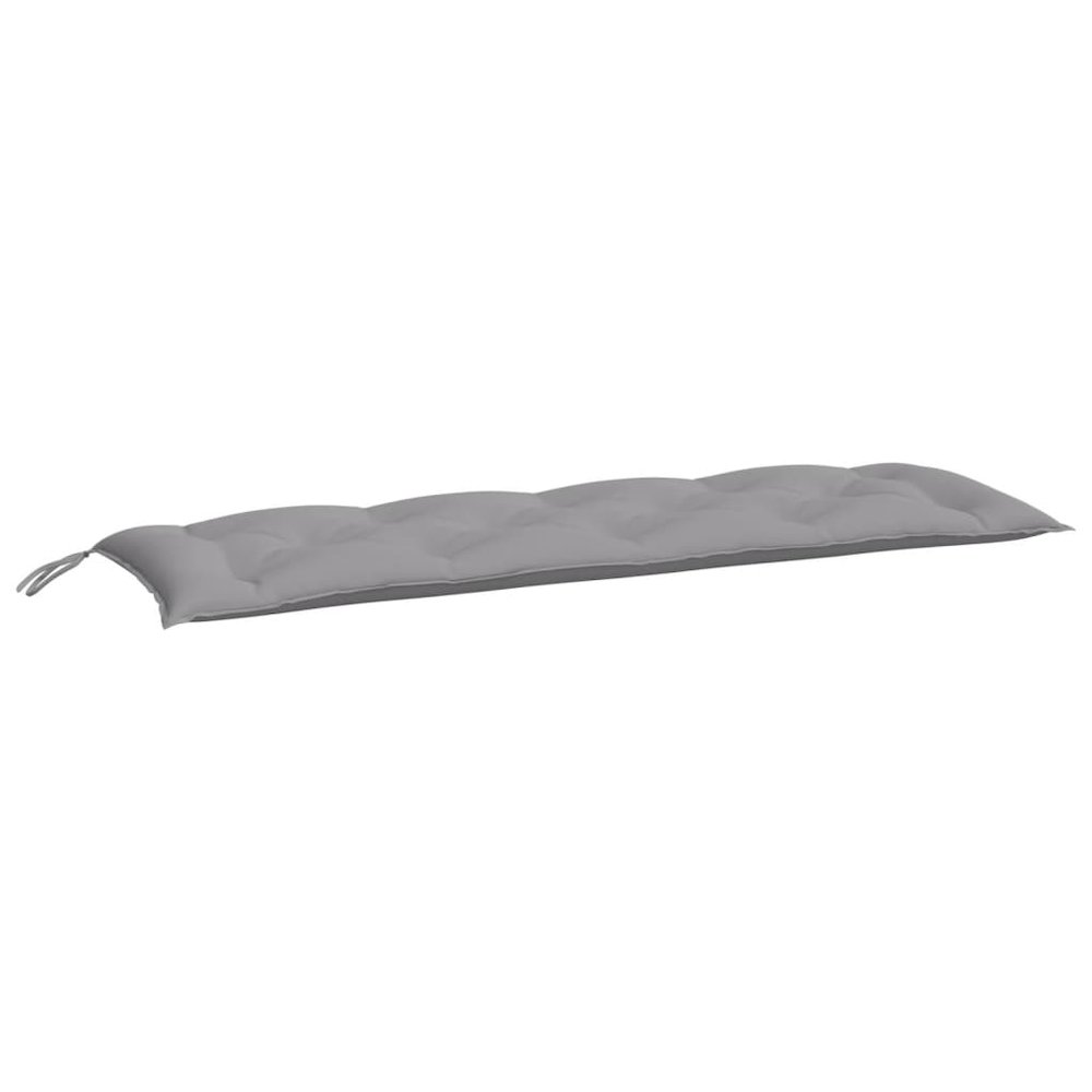 Garden Bench Cushion Gray Oxford fabric (100% polyester). Picture 2