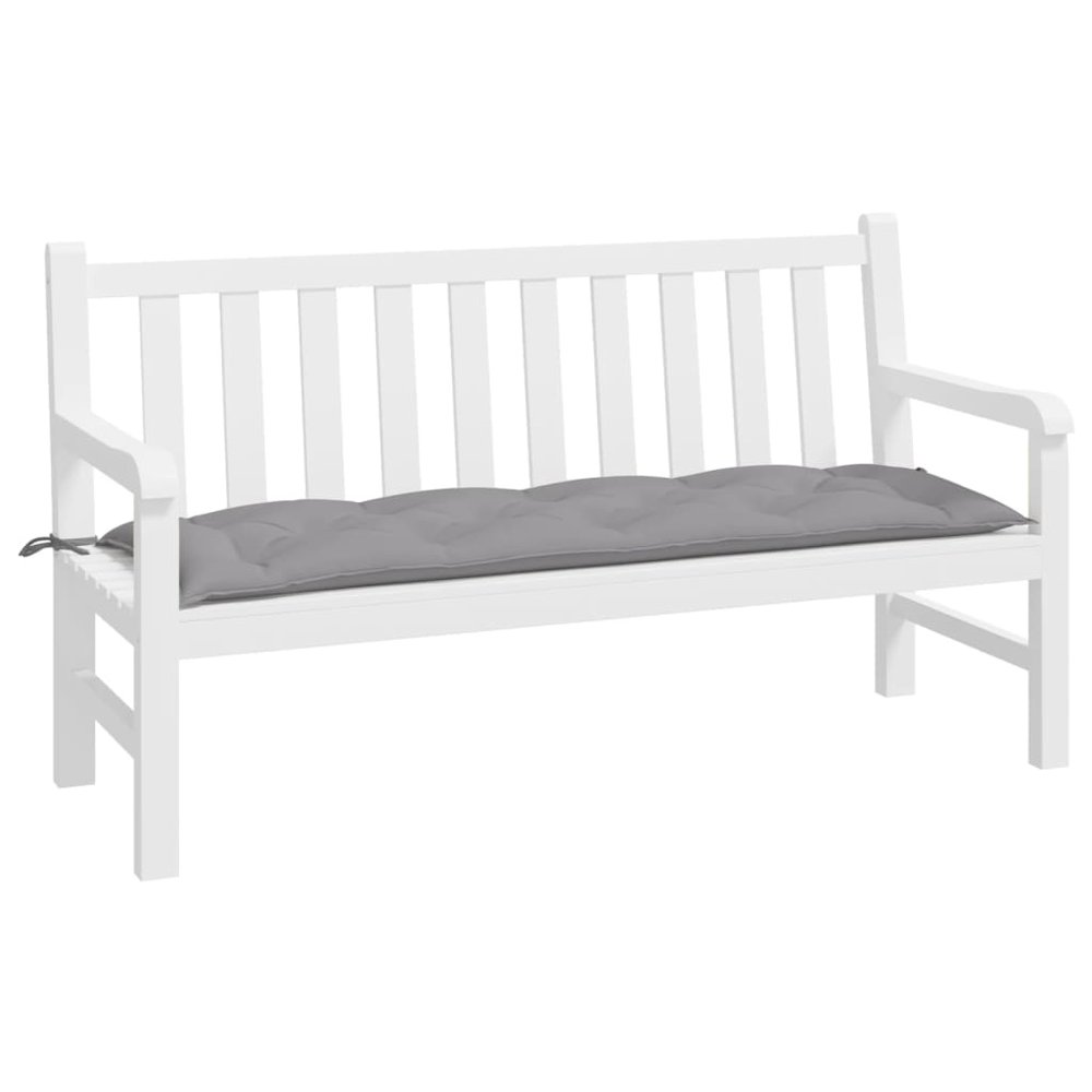 Garden Bench Cushion Gray Oxford fabric (100% polyester). Picture 3