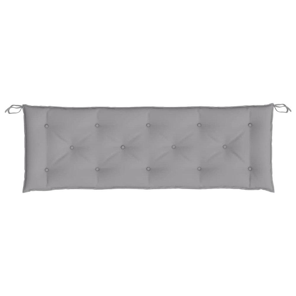 Garden Bench Cushion Gray Oxford fabric (100% polyester). Picture 4