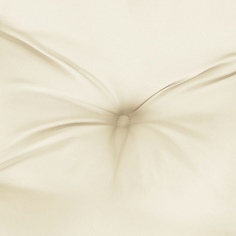 Garden Bench Cushion Cream White Oxford Fabric (100% Polyester). Picture 5