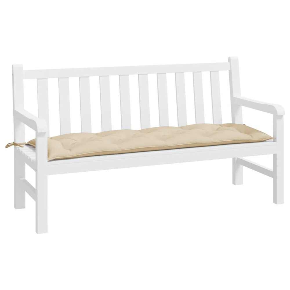 Garden Bench Cushion Beige Oxford fabric, Hollow fiber. Picture 3