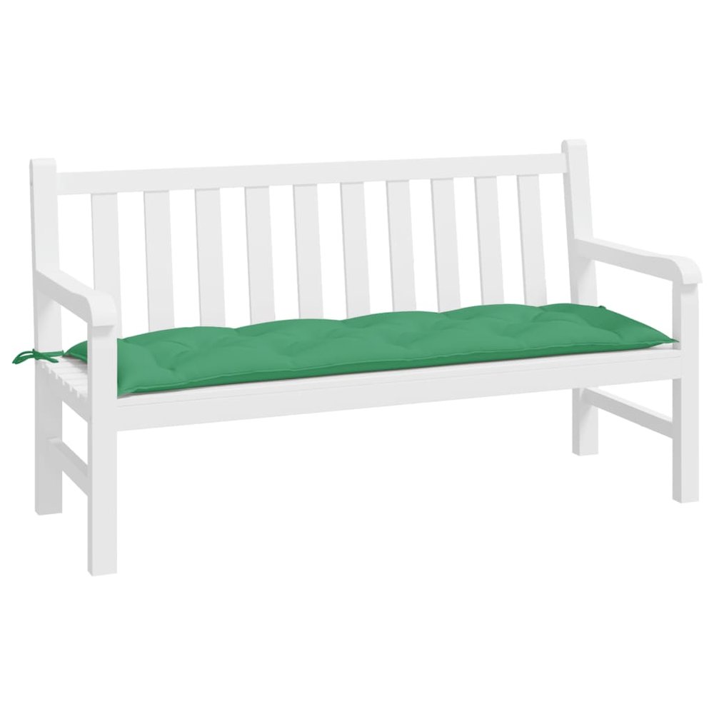 Garden Bench Cushion Green Oxford Fabric (100% polyester). Picture 3
