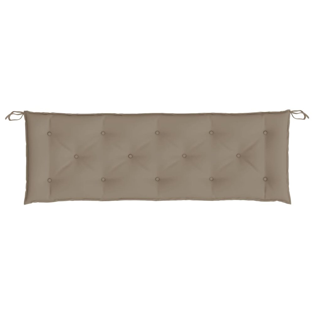 Garden Bench Cushion Taupe Oxford fabric 59.1x19.7x2.8 in. Picture 4