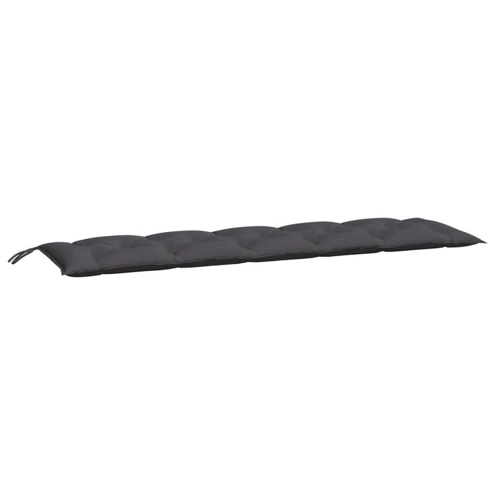 Garden Bench Cushion Anthracite Oxford fabric (100% polyester). Picture 2