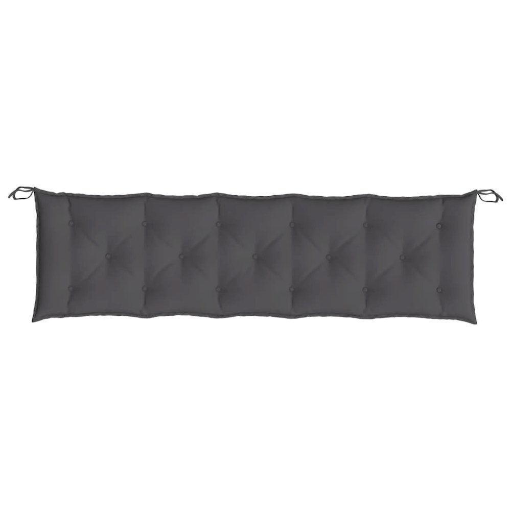 Garden Bench Cushion Anthracite Oxford fabric (100% polyester). Picture 4