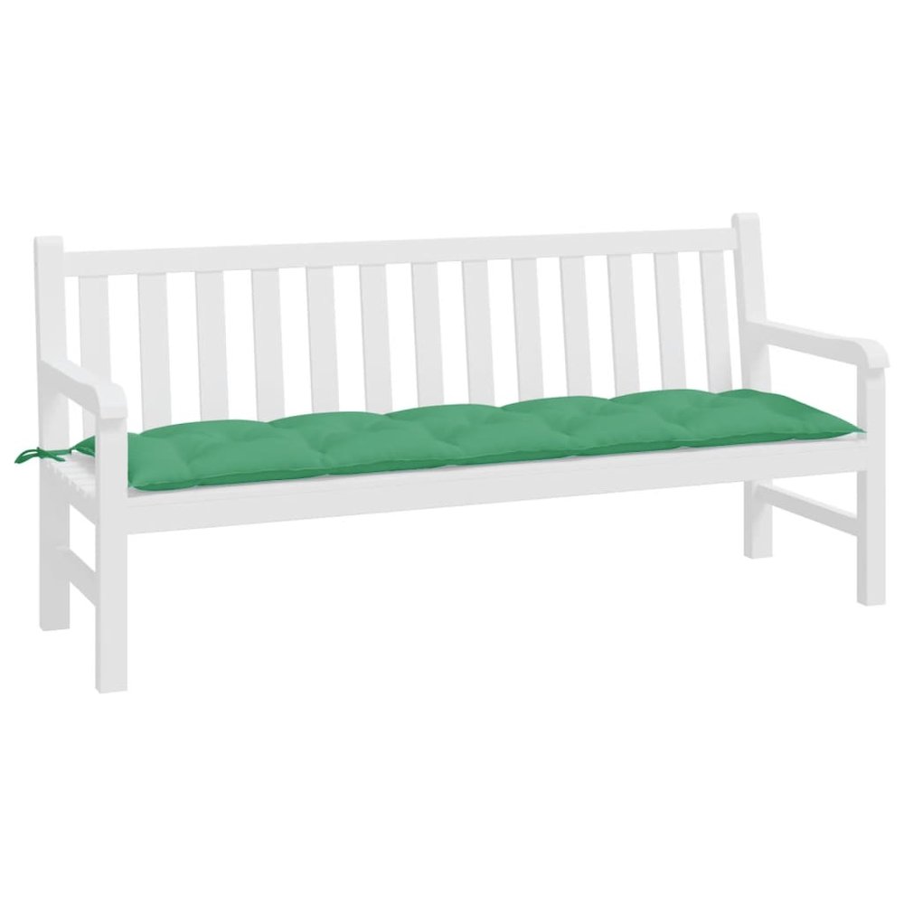 Garden Bench Cushion Green Oxford fabric (100% polyester). Picture 3