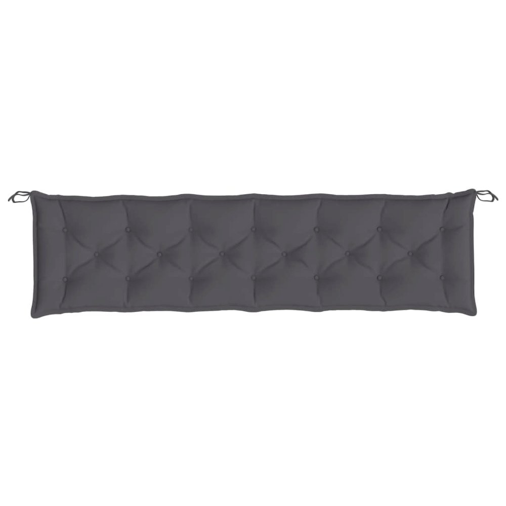 Garden Bench Cushion Anthracite Oxford fabric (100% polyester). Picture 4